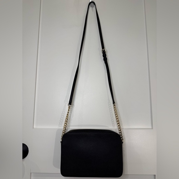 Michael Kors Jet Set Large Crossbody Saffiano Leather Bag, Black - Picture 4 of 9